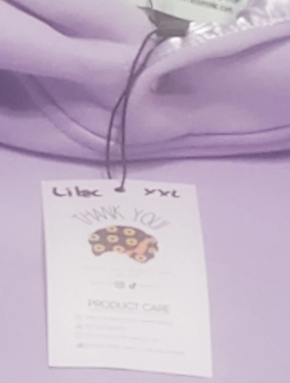 Oil of Essence Satin Lined Hoodie Lilac XXL NWT Hair Care Soft Fleece Snap Neck